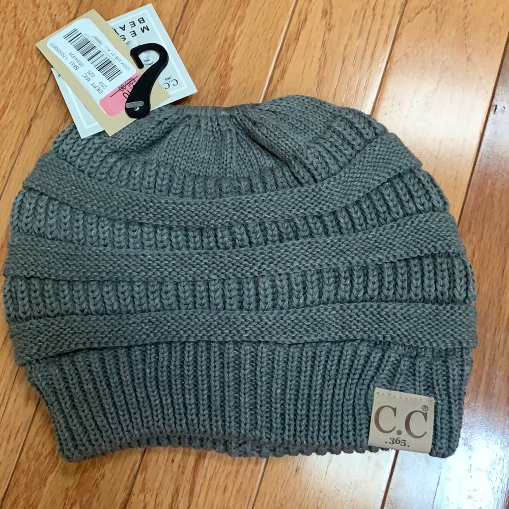 Gray C.C Beanie
